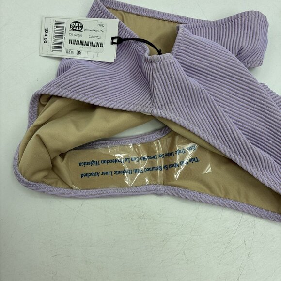 Shade & Shore Womens S Bikini Bottoms High Waist High Leg Extra Cheeky Purple - Picture 5 of 6